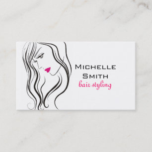 Elegant Modern Wavy Hair Lash Beauty Salon  Business Card