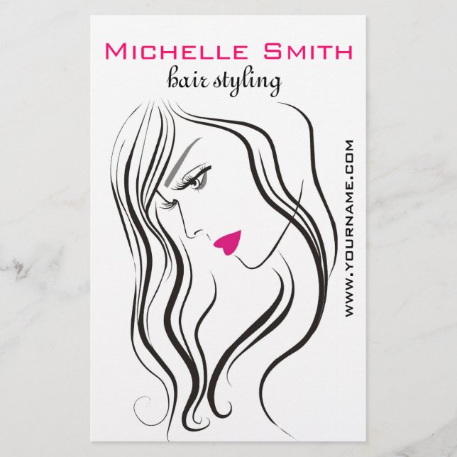 Elegant Modern Wavy Hair Lash Beauty Salon  Flyer (Front)