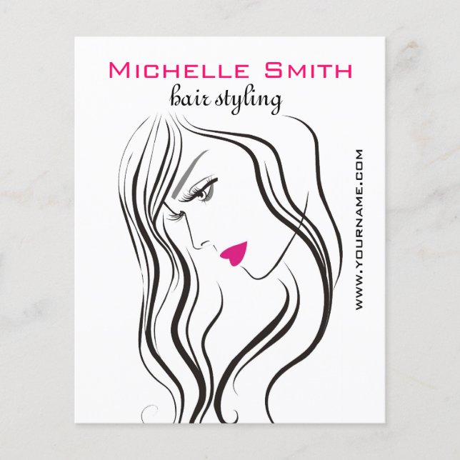 Elegant Modern Wavy Hair Lash Beauty Salon  Flyer (Front)