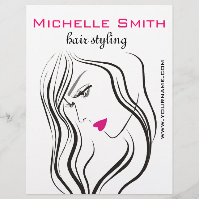 Elegant Modern Wavy Hair Lash Beauty Salon  Flyer (Front)