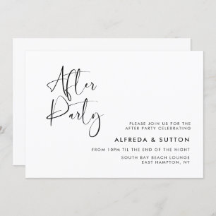 Elegant & modern wedding after party invitation