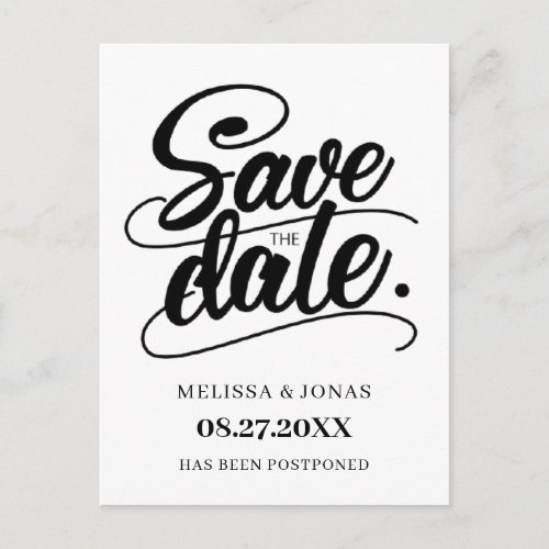 Elegant Modern Wedding Calligraphy Postcard