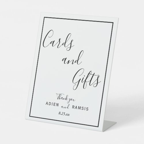 Elegant Modern Wedding Cards and Gifts Sign