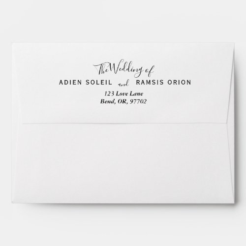 Elegant Modern Wedding Envelope