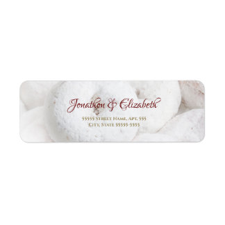 Elegant Modern Wedding Ethereal White Doughnuts Label