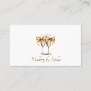 Elegant Modern Wedding Event Planner Business Card