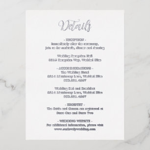 Elegant Modern Wedding Foil Enclosure Card