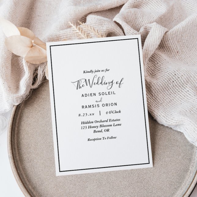 Elegant Modern Wedding Invitation (Creator Uploaded)