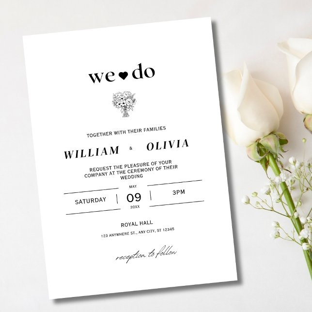 Elegant Modern wedding invitation, Minimalist Invitation (Creator Uploaded)