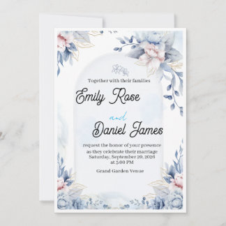 Elegant Modern Wedding Invitation Template | Minim