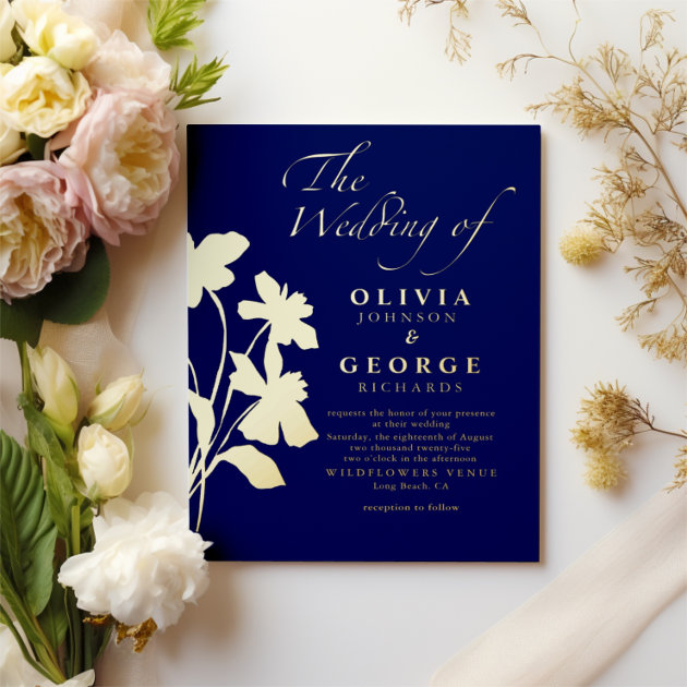 Elegant Modern Wedding Invitation With Foil Foil Invitation Zazzle   Elegant Modern Wedding Invitation With Foil Foil Invitation R 7g4c3w 630 