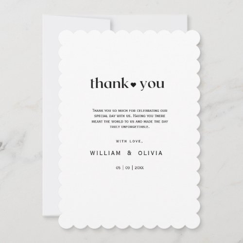 Elegant Modern Wedding Minimalist We Do Thank You Card