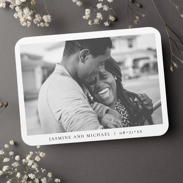Elegant Modern Wedding Photo Magnet (Wedding Photo Magnet)