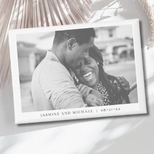 Elegant Modern Wedding Photo Magnet