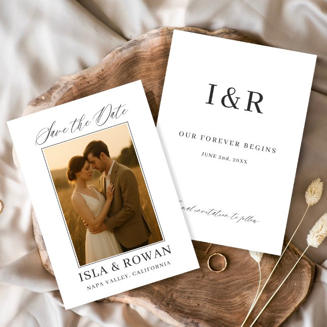 Elegant Modern Wedding Photo Save The Date (Creator Uploaded)