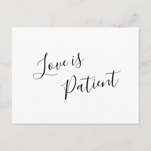 Elegant Modern Wedding Postponement Announcement Postcard (Front)