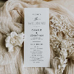 Elegant Modern Wedding Program<br><div class="desc">The Elegant Modern Wedding Program Card is the perfect choice for couples who want to keep things simple yet stylish. This program card features a clean, modern design that is both elegant and sophisticated. The minimalist approach to the design ensures that all the important details are highlighted, while still maintaining...</div>