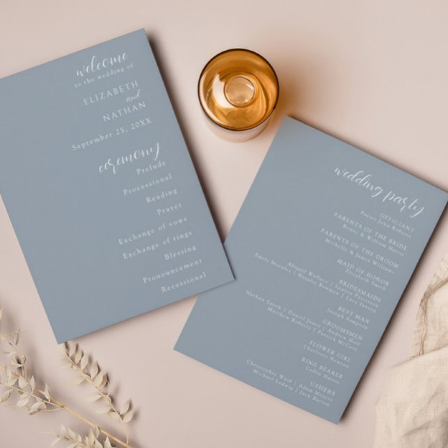 Elegant Modern Wedding Program  (Creator Uploaded)