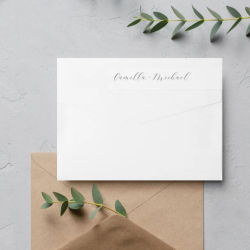 Elegant Modern Wedding Return Address Labels