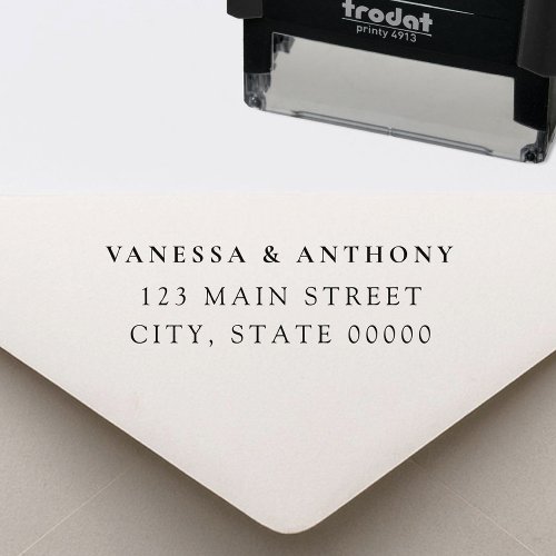 Elegant Modern Wedding Return Address Self-inking Stamp Elegant Modern Wedding Return Address Self-inking Stamp