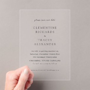 Elegant Modern Wedding Save the Date