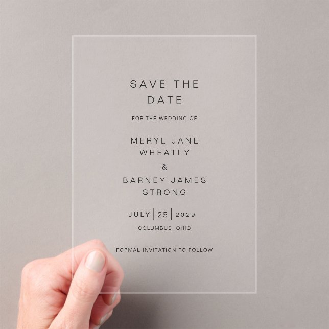 Elegant Modern Wedding Save the Date (Insitu (Handheld))
