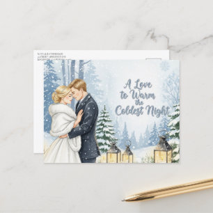 Elegant modern wedding Save The Date postcard