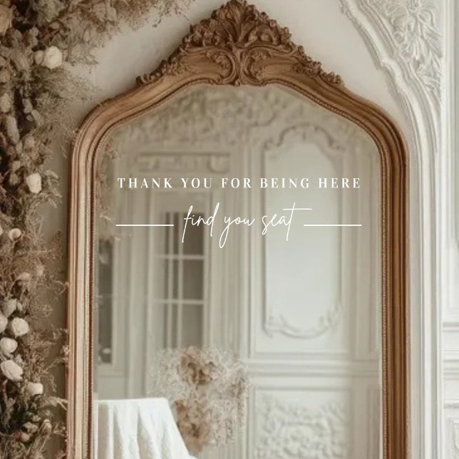 Elegant Modern Wedding Seating Chart Mirror Decal  (Creator Uploaded)