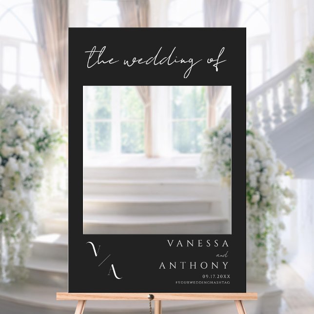 Elegant Modern Wedding Selfie Photo Frame Foam Board (Creator Uploaded)