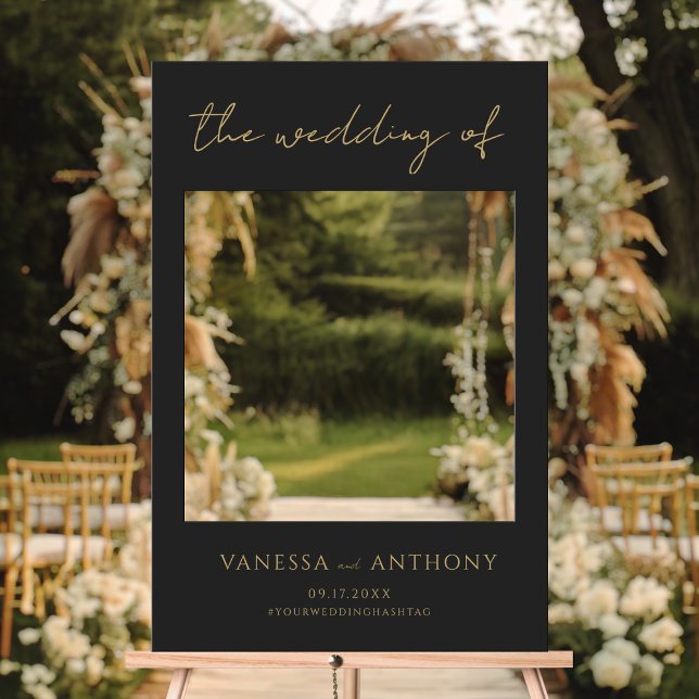 Elegant Modern Wedding Selfie Photo Frame Foam Board (Creator Uploaded)