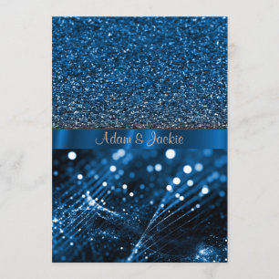ELEGANT & MODERN WEDDING SPLIT ROYAL blue Invitation