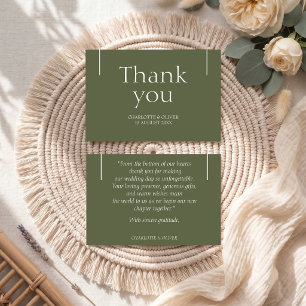 Elegant Modern Wedding Thank You Card Template Set