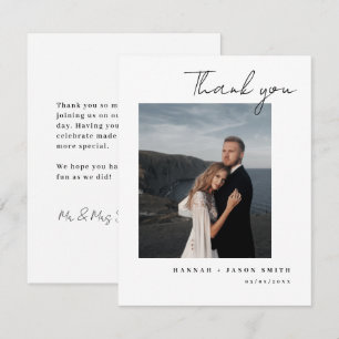 Elegant Modern Wedding Thank You Cards Photo