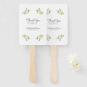 Elegant Modern Wedding. Thank You. Hand Fan