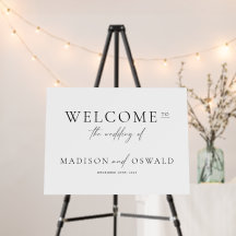 Elegant Modern Welcome Signature Wedding 