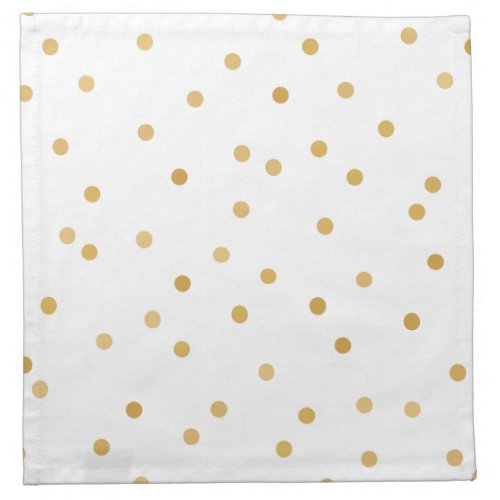 Elegant Modern White Gold Confetti Dots Cloth Napkin