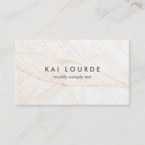 Elegant Modern White Marble Professional Business  Business Card
