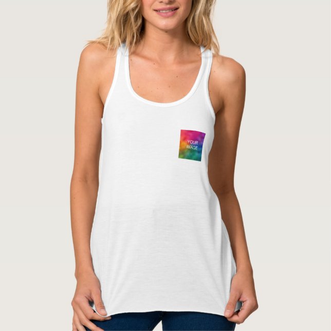 Elegant Modern White Template Trendy Custom Tank Top (Front)