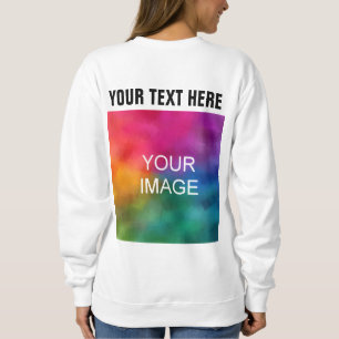 Elegant Modern White Template Womens Custom Sweatshirt