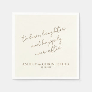 Elegant Modern Wildflower Off-White Wedding Napkins