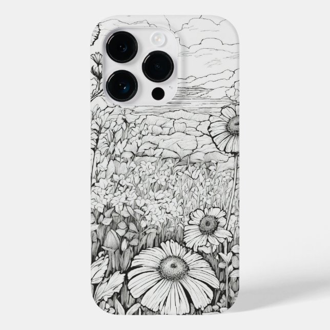 Elegant Modern Wildflowers Blank Case-Mate Case-Mate iPhone Case (Back)