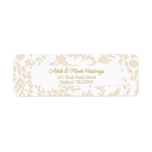 Elegant Modern Winter Botanical_Gold Label
