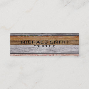 Elegant Modern Wood Painted Look #5 Mini Business Card