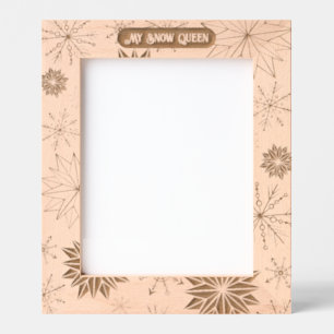 Elegant modern wooden ice crystals for her engraved frames