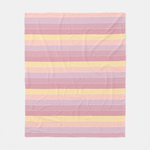 Elegant Modern Yellow Pink Purple Stripes Template Fleece Blanket