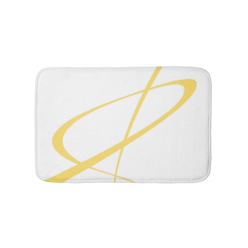 Elegant Modern Yellow White Striped Bath Mat