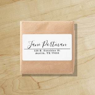 Elegant Modernity Calligraphy Shipping Label