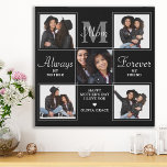 Elegant MOM 5 Photo Collage Monogram Unique Mom Faux Canvas Print<br><div class="desc">Surprise mom this mothers day with a personalized 5 photo unique mother poem & monogram room canvas. "Always My Mother, Forever My Friend" Personalize this mom plaque with favorite photos, message and name.. Visit our collection for the best mom mother's day gifts and personalized mom gifts. COPYRIGHT © 2022 Judy...</div>