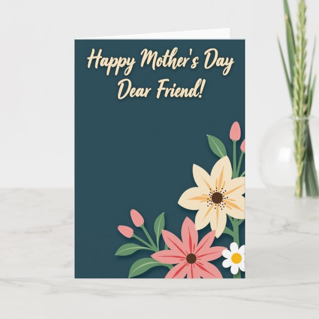 Elegant Mom Appreciation Day Card (Front)
