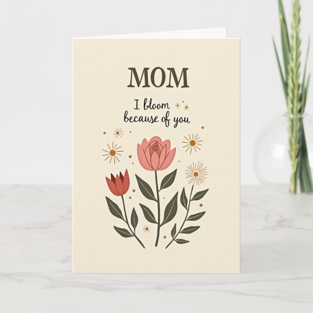 Elegant Mom Gratitude Card (Front)